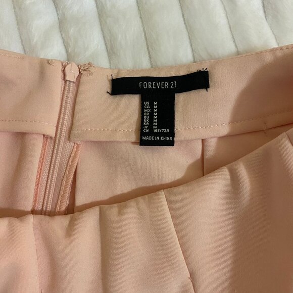 🌸 Vintage Forever 21 Thick Pleated Pastel Pink Mini Skirt - Picture 3 of 3